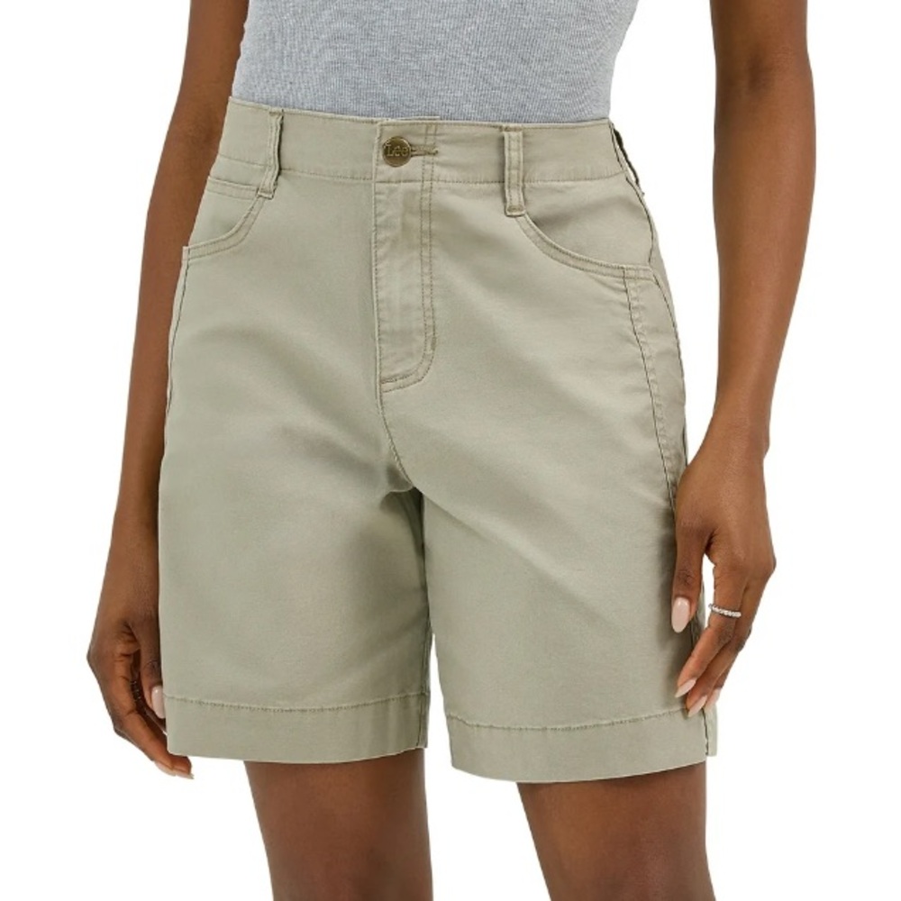Lee Bermuda Shorts Size 14 | Mushroom Tan | Mid-Rise | NEW